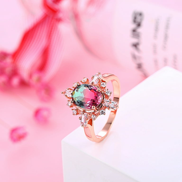 Watermelon Tourmaline Ring - 8