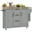 Grey, variant on HOMCOM Kitchen Island on Wheels, Kitchen Cart with Drop Leaf Drawers Grey