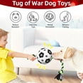 thumbnail image 3 of Juguete De Pelota De Fútbol Para Perros, Juguete Interactivo Para Perros Con Cuerda Y Correas De Algodón Para Tira Y Afloja, Pelota De Felpa Para Cachorros Al Aire, 3 of 7