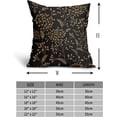 thumbnail image 4 of Boho Pillow Covers 18X18 Inch Set of 2 Black Gold Floral Leaves Decorative Pillow Cases Vintage Flower Leaf Cotton Linen Cushion Case Farmhouse Home Decor for Sofa Couch Porch Outdoor, 4 of 6
