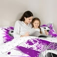 thumbnail image 5 of Homewish Gamer Football Soccer Boy 3-Piece Full Size Comforter Sets,Sport Theme Bedding Comforter Set,Graffiti Splash Lightweight Bedding Sets,Super Cozy Room Decor,Reversible, 5 of 8