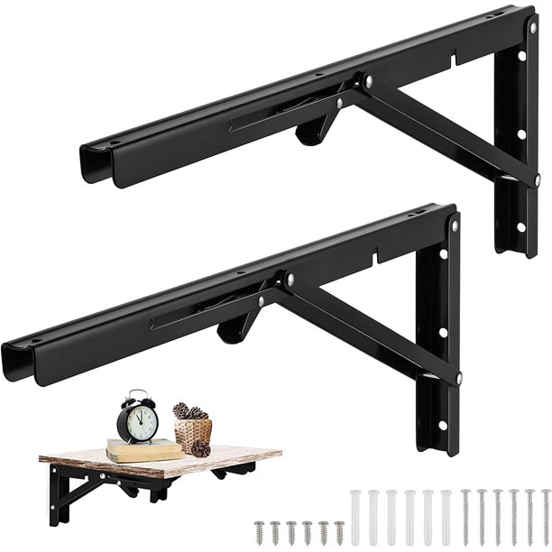 Pieces Folding Bracket, 400mm 16 Inch Folding Shelf Brackets, Stainless