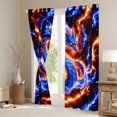 thumbnail image 3 of Feelyou Lightning Flame Dragon Curtains Pack of 2 (42x84 Each) for Boys Girls Kids, Starry Sky Stars Curtains Blackout, Blue Orange, 3 of 6