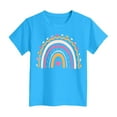 thumbnail image 4 of Ymyiu Toddler Girl Tshirts Youth Girls Soft Short Sleeve Crew Neck Top Basics 5T 6T(Sky Blue, 5-6 Years), 4 of 4