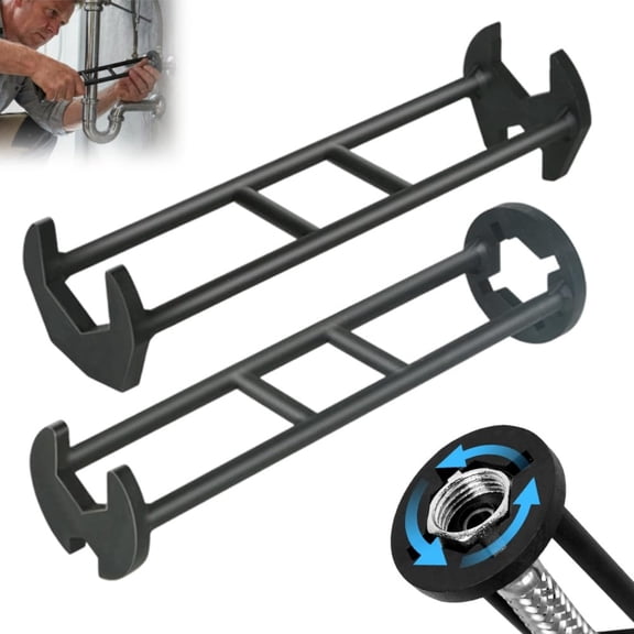 Multifunctional Sink Wrench, Faucet Plumbing Tool - Under Basin Pipe Repair Wrench 6-32mm Adjustable Alloy Steel for Kitchen Bathroom Tight Spaces