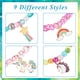 thumbnail image 3 of Paquete de 9 pulseras coloridas de unicornio, pulseras de unicornio para niñas, pulsera de cuentas de unicornio arcoíris para regalos de fiesta de cumpleaños, 3 of 6