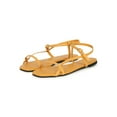 thumbnail image 5 of Women's Asymmetrical Square Open Toe Side Strap Flat Sandal 19700, 5 of 6