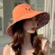 thumbnail image 3 of Sombrero de pescador para mujer Reversible: Sombrero de pesca con letras bordadas Sombrero de safari Sombrero para el sol, 3 of 6