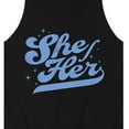 thumbnail image 3 of Instant Message - She Her - Men's Jersey Tank Top, 3 of 6