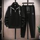 thumbnail image 4 of Conjunto de 2 piezas de chándal para hombre, ropa de abrigo, sudaderas de manga larga y pantalones, conjunto de ropa 2024, 4 of 5