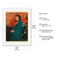 thumbnail image 2 of Young Woman with Ibis - From an Original Color Painting by Edgar Degas - Japanese Unryu Rice Paper Art Print (Unframed) 12 x 16 in, 2 of 4