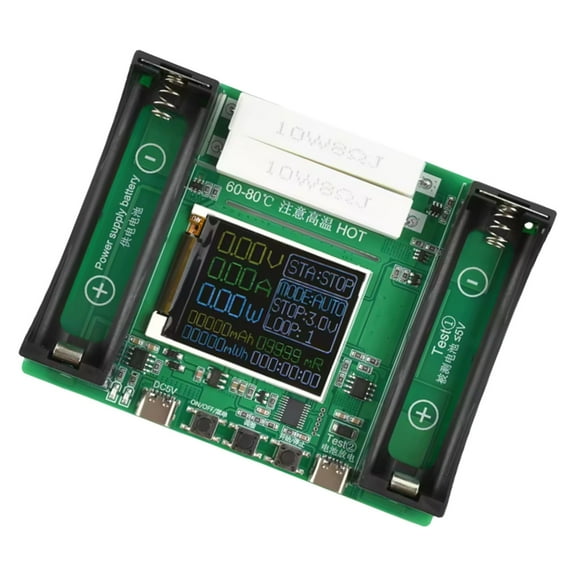 Portable Battery Capacity Tester Module For 18650 Batteries Featuring Real Time Data Display