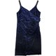 thumbnail image 2 of Vestido cruzado de cóctel con correas con cuentas Ralph Lauren Mujer Azul 12, 2 of 2