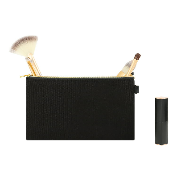 80 Pack Canvas Zipper Makeup Bags Bulk Pencil Pouches Blank DIY Craft  Canvas Cosmetic Bag Pouch with Zipper,Black - AliExpress