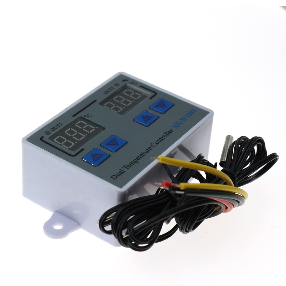XkW1088 Dual Led Digital Temperature Sensor Meter Controller Electric Heating