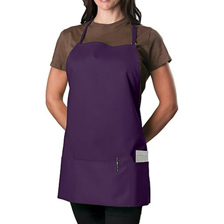 

Purple Adjustable Bib Apron - 3 Pocket