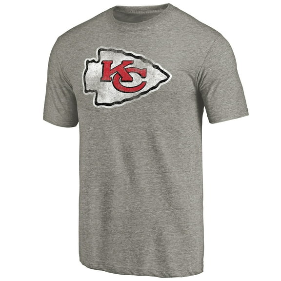 Men's Ash Kansas City Chiefs Distressed Team T-Shirt