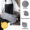 thumbnail image 3 of Guantes de horno Mitones Algodón Estera de aislamiento térmico para microondas Toalla de cocina lavable, Gris 6 piezas Eigraketly HA003893-03, 3 of 7