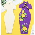 thumbnail image 2 of Colgante de Terminar Calabaza/Florero/ Accesorios de Artesanía de Manualidades Cheongsam 250x93mm BLESIY colgantes de dijes de madera en blanco, 2 of 8