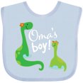 thumbnail image 3 of Inktastic Omas Boy Grandson Dinosaur Boys Baby Bib, 3 of 4