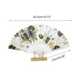 thumbnail image 2 of Unique Bargains Elegant Floral Design Folding Hand Fan Yellow Green, 2 of 5