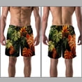 thumbnail image 3 of luoweisi Men's Beach Shorts Quick Dry Swim Trunks with Mesh Lining Tropical Leaves 2XL, 3 of 5