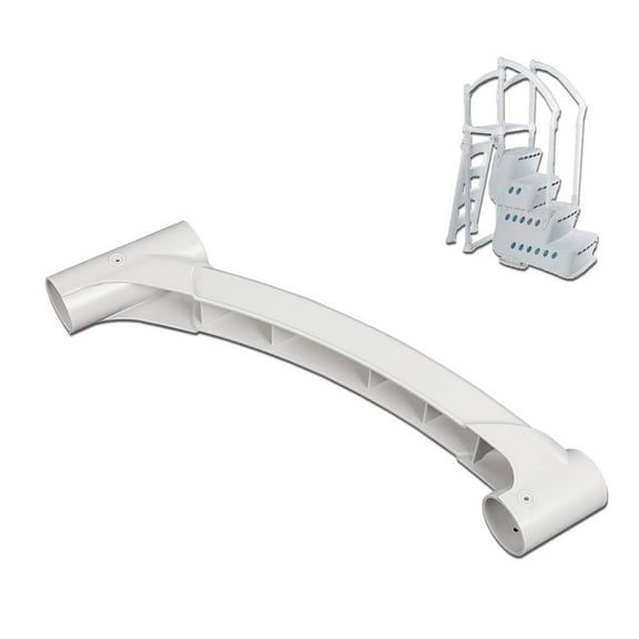 PIT66 Short Handrail Fit For Above Ground Swimming Pool Step White