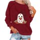 thumbnail image 2 of Ailaofu Halloween Sweatshirts for Women Ghost Pumpkin Sweater Cute Spooky Coffee Graphic Pullover Shirts, 2 of 4