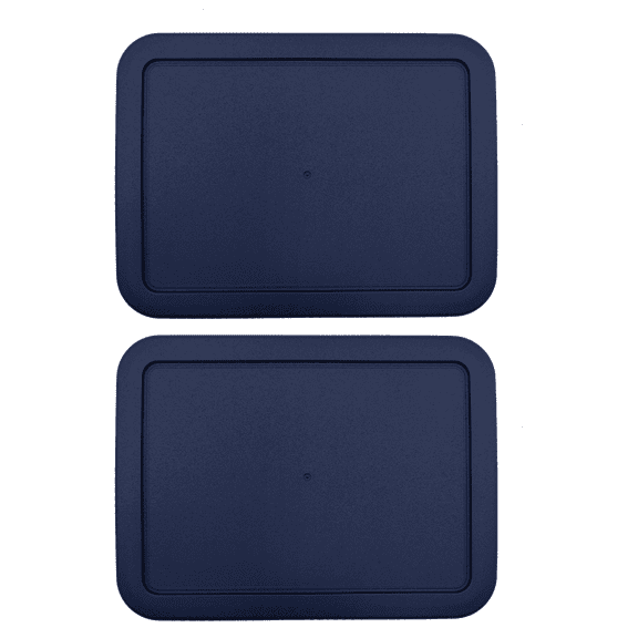 CIBI Food Storage Container Lids (6 Cup, Blue - 2 Count) Compatible with Pyrex 7211-PC Glass Containers, Dishwasher and Microwave Safe Replacement Lids