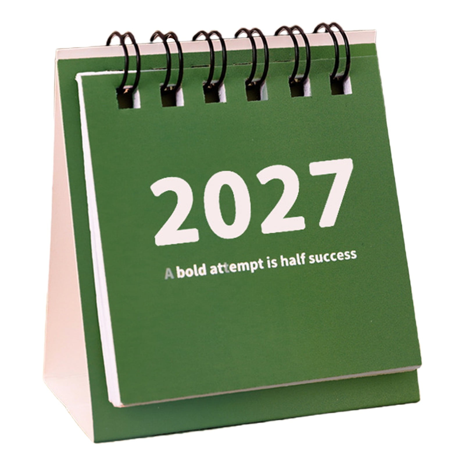 HCTSHG Mini Desk Calendar 2027 -Standing Flip Small Desktop Calendar Runs Thick Paper Twin-Wire Binding, Monthly Desktop Calendar- Thick Paper Twin-Wire Binding for Home or Office