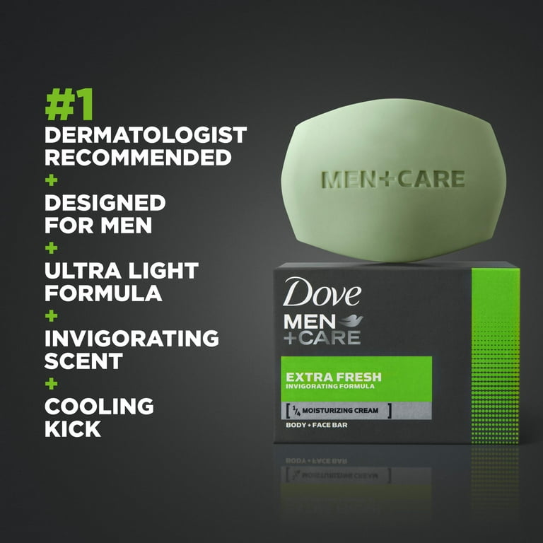 Dove Men + Care Body + Face Bar, Extra Fresh - 10 pack, 3.75 oz bars