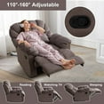 thumbnail image 3 of ANJ Manual Recliner Chair, Overstuffed Recliner with Soft Cushion and Wide Back, Comfy Padded Reclining Single Sofa for Living Room, 3 of 9