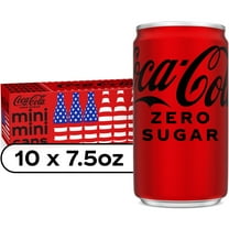 Coca-Cola Zero Sugar Sugar-Free Soda Fridge Pack, 7.5 fl oz Mini Cans, 10 Pack