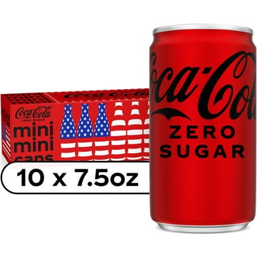 Coca-Cola Zero Sugar Sugar-Free Soda Fridge Pack, 7.5 fl oz Mini Cans, 10 Pack