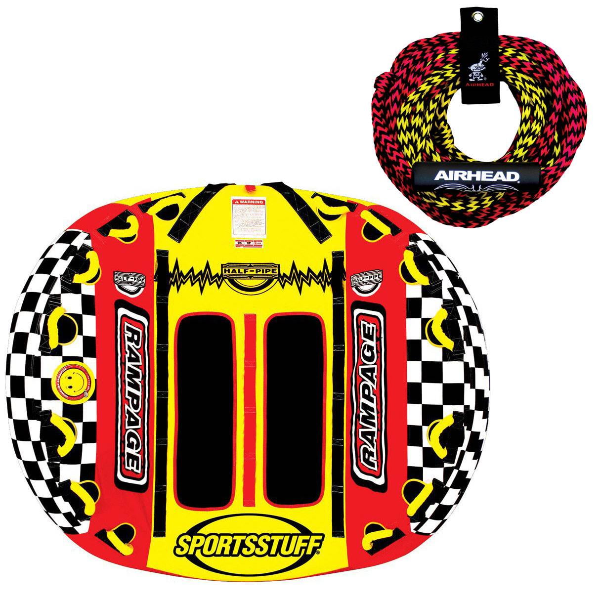 SPORTSSTUFF Half Pipe Rampage Inflatable Blow Up to 2 Riders Towable
