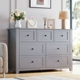 thumbnail image 4 of Commode Moderne à 7 Tiroirs, Commode en Bois pour Chambre, Commode Double à Rangement Profond pour Salon, Couloir, Organisation d'Entrée, 4 of 10