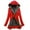 Red, variant on ICHUANYI Women Zip Up Hoodie Casual Thicken Plush Long Hoodies for Women Warm Tunic Sweatshirts Jackets Winter Coat with Pockets