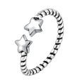 thumbnail image 1 of Duoying Anillo Retro Open Silver Plated Adjustable Ring, 1 of 6