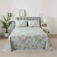 thumbnail image 2 of Lanpei Floral Vintage Bed Sheets Set 4Pcs Cal King, 100% Cotton Aesthetic Garden Style Deep Pocket Fitted Sheet Set Shabby Flower Farmhouse Bedding Set (1 Flat Sheet, 1 Fitted Sheet, 2 Pillowcases), 2 of 8