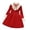 Red, variant on Baby Clothes Babys Kids Toddler Girls Solid Spring Winter Ruffled Long Sleeve Knit Sweater Princess Dress Clothes