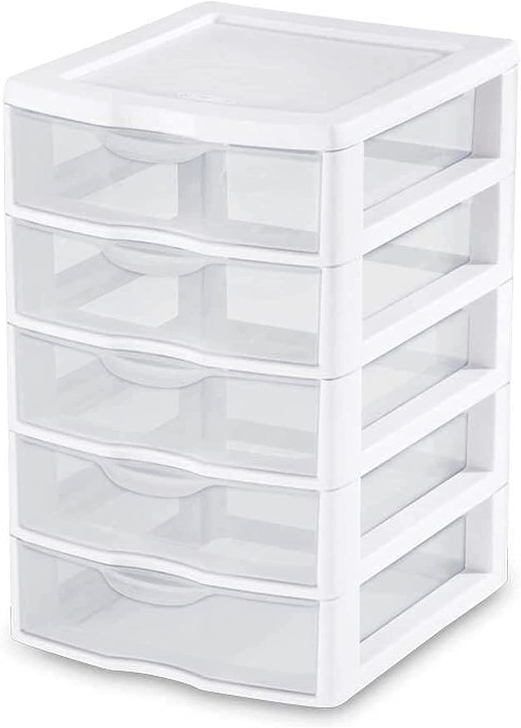 Plastic Multipurpose Small 5 Drawer Desktop Storage Organization Unit