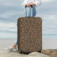 thumbnail image 4 of Uemuo Brown Leopard Printed Washable Luggage Cover - Fashion Suitcase Protector Fits 18-32 Inch Luggage -Large, 4 of 9