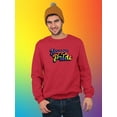thumbnail image 2 of Happy Pride Bubblegum Banner Sweatshirt Men -Smartprints Designs, Male Large, 2 of 4