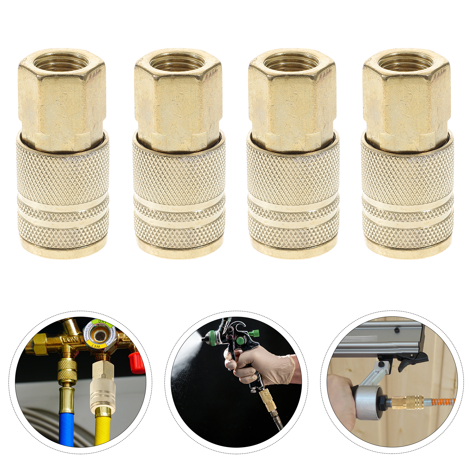 FOMIYES 10Pcs Air Hose Fittings Made of High Grade Iron with Quick Release for Air Compressor and Industrial Use
