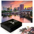 thumbnail image 2 of Ambesonne United States Jigsaw Puzzle Durable Cardboard, Hartford Evening, 1000 pcs, Multicolor, 2 of 5