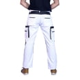 thumbnail image 4 of JuicyTrendz Men's Heavy Duty Painter Pants – Utility Cordura Knee Workwear Trousers for Construction with Multiple Pockets White ST#5 W38 x 34L, 4 of 4