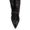 thumbnail image 2 of YDN Women Western Crystal Studs High Heel Cowboy Boots Pull On Pointy Close Toe Knee High Boots Holiday Trip Shoes Size 6 Black, 2 of 4