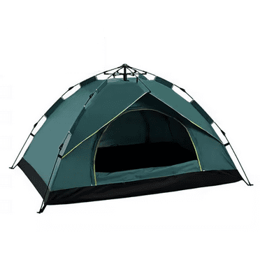 SRJUYK 3-4 Person Full Automatic Pop-Up Tent – Waterproof Outdoor Family Camping Tent, Green, Easy Setup, Three-Season Tent