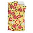 thumbnail image 1 of Pizza Ensemble de Literie Motif Texture Salami de Tomate, 1 of 5