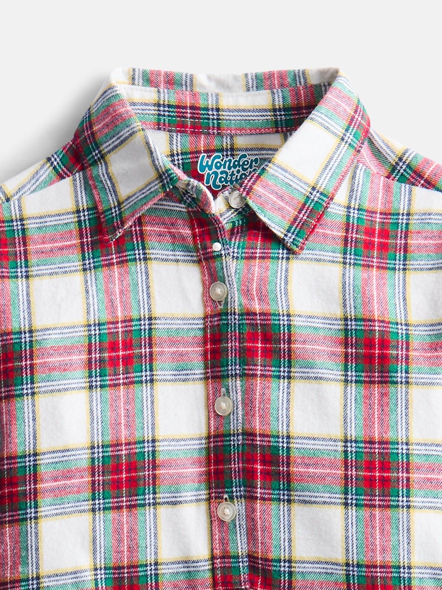 Wonder Nation Girls Cotton Shirt Dress, Sizes XS-XXL